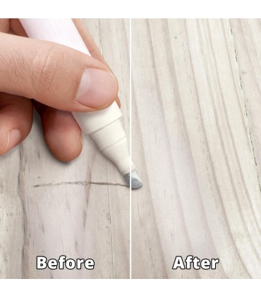 Rejuvenate White & Gray Exact Match Wood Furniture & Floor Repair Markers - 6 Piece