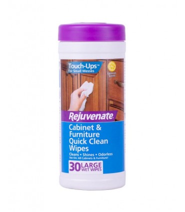 Rejuvenate Cabinet and Furniture Quick Cleaner Wipes - 30 Count