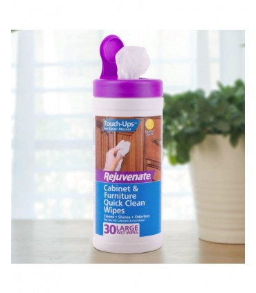 Rejuvenate Cabinet and Furniture Quick Cleaner Wipes - 30 Count