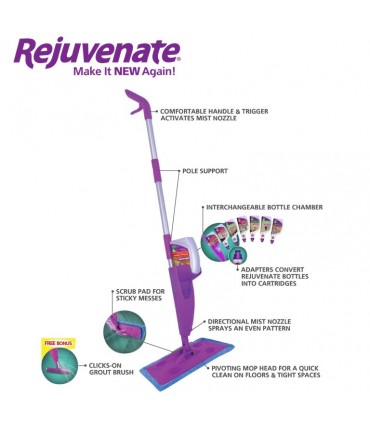 Rejuvenate Click n Clean Multi-Surface Spray Mop System