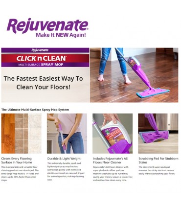 Rejuvenate Click n Clean Multi-Surface Spray Mop System