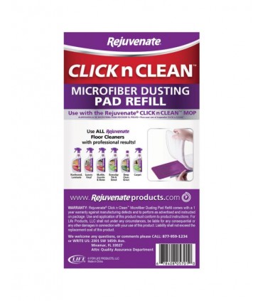 Rejuvenate Click n Clean Microfiber Dusting Pad Refill