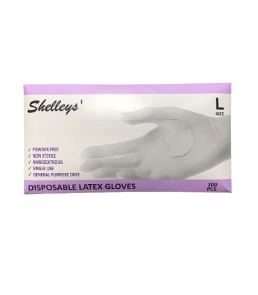 Shelley's Disposable Latex Gloves - Large