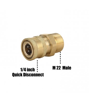 1/4" Quick Click Connector With M22 Male Threaded