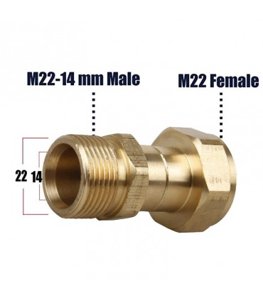 M22 Male Threaded Anti Twist Pressure Hose Connector