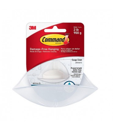 3M Command Clear Frosted Soap Dish Bath14-ES