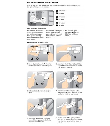 Duro Art 338 High Security Padlock (For Old BTO Metal Gate)