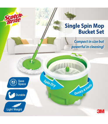 3M Scotch-Brite Single Spin Mop Bucket Set