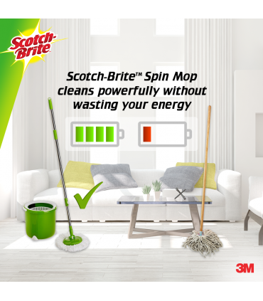 3M Scotch-Brite Single Spin Mop Bucket Set