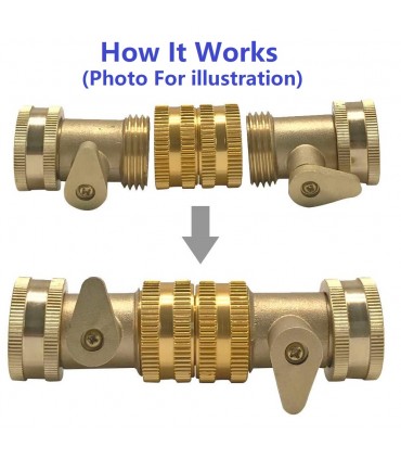 Hardware Specialist 3/4" Brass Garden Swivel Hose Connector