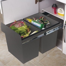Bottom Mounted Bin With Soft Closing Slide (DB-18B-SC)