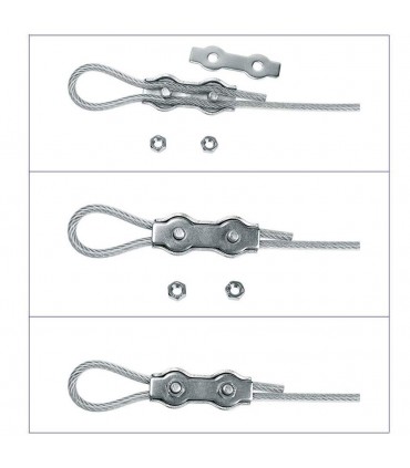 Stainless Steel 304 Wire Rope Double Grip Cable Clamp