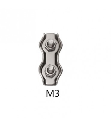 Stainless Steel 304 Wire Rope Double Grip Cable Clamp