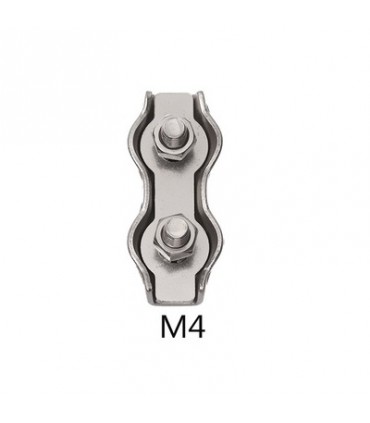 Stainless Steel 304 Wire Rope Double Grip Cable Clamp