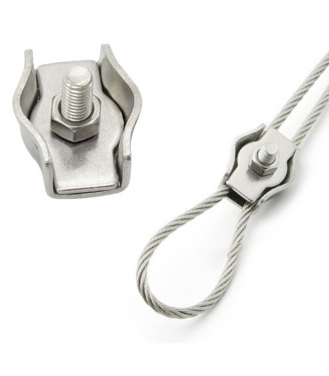 Stainless Steel 304 Wire Rope Single Grip Cable Clamp