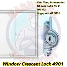 HDB Sliding Crescent Window Lock 4901 (key)