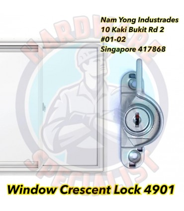 HDB Sliding Crescent Window Lock 4901 (key)