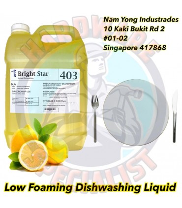 Akron Bright Star Low Foaming Dishwashing Liquid Lemon - 5 Litre