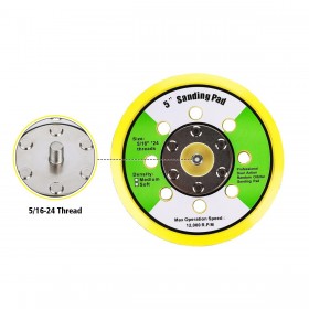 5 Inch Velcro Sanding Pad For Air Sander (8 Hole)
