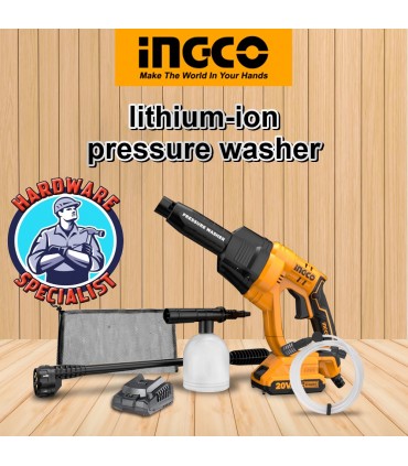 Ingco CPWLI20082 Cordless Pressure Washer