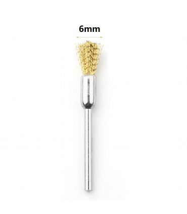 1/8" Shank Brass Coated Wire Brush