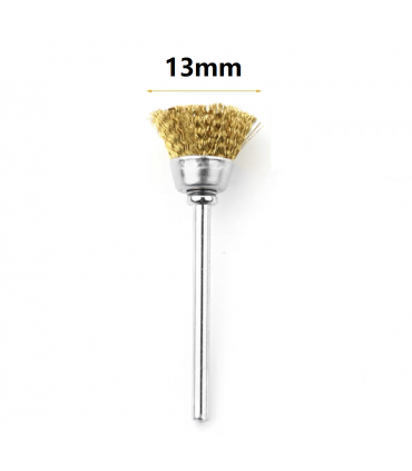1/8" Shank Brass Coated Wire Brush