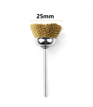 1/8" Shank Brass Coated Wire Brush