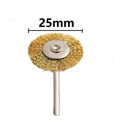 1/8" Shank Brass Coated Wire Brush