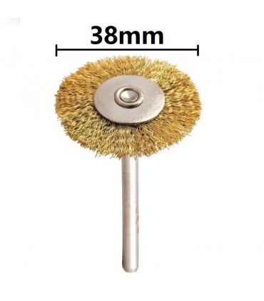 1/8" Shank Brass Coated Wire Brush