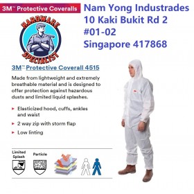 3M 4515 Protective Coverall Safety PPE (Full Body Coverage)