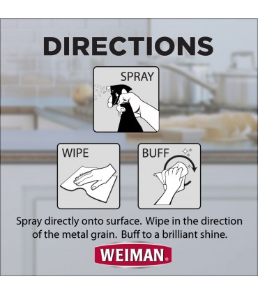 Weiman Stainless Steel Cleaner and Polish Spray - 355mL