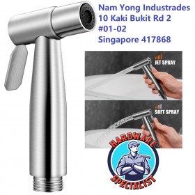 Hardware Specialist Stainless Steel Handheld Bidet Sprayer Gun