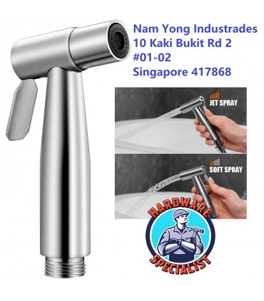 Hardware Specialist Stainless Steel Handheld Bidet Sprayer Gun