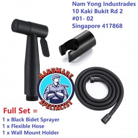 Hardware Specialist Black Stainless Steel Bidet Sprayer Set