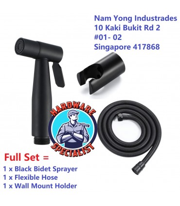 Hardware Specialist Black Stainless Steel Bidet Sprayer Set
