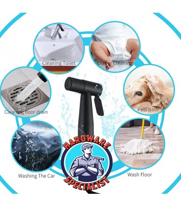 Hardware Specialist Black Stainless Steel Bidet Sprayer Gun