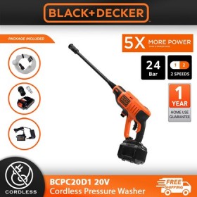 Black & Decker BCPC20D1 20V Cordless High Pressure Washer Water Jet Cordless Cleaner