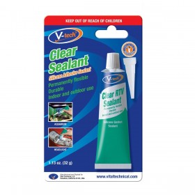 V-Tech VT-130 Clear RTV Silicone Gasket Sealant For Aquarium / Headlight