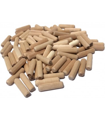 Dowel Bucket Fluted Wood Dowel Pins For Wood Joint - 50 Pieces