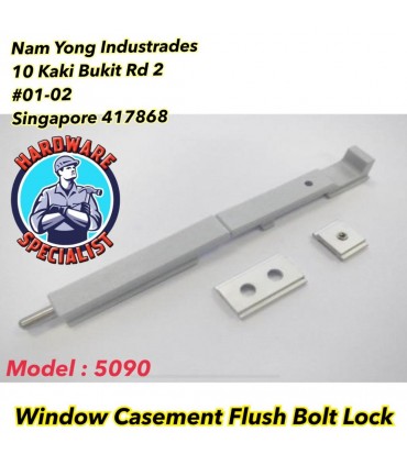HDB Aluminum Window Casement Flush Bolt Lock 5090