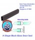 Hardware Specialist Bathroom A Shape Black Glass Door Seal