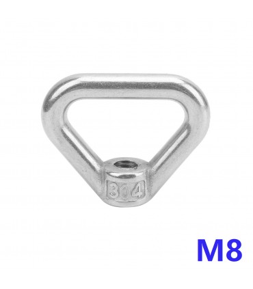 Stainless Steel 304 Female Threaded Triangle Ring Nut / Lifting Nut