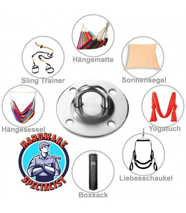 Stainless Steel 304 Heavy Duty Hammock Ceiling Wall Mount / Aerial Yoga Mounting Hook