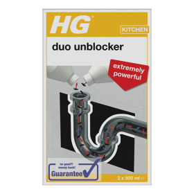 HG 343 Drain Duo Unblocker Extremely Powerful - 2 x 500mL