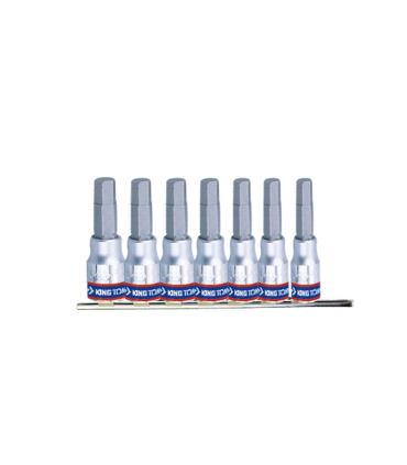King Tony 2127PR 1/4″ Dr Hex Bit Socket Set