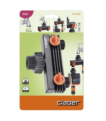 Claber 3/4" Male Threaded Two Way Adapter
