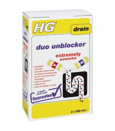 HG 343 Drain Duo Unblocker Extremely Powerful (2 x 500ml)