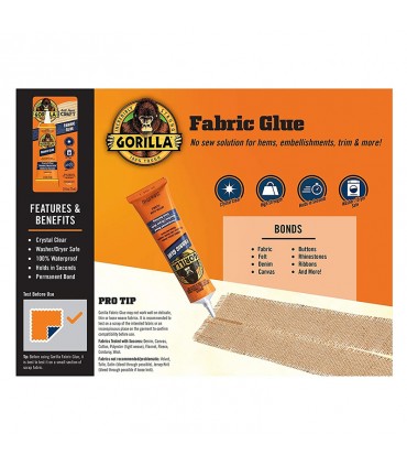 Gorilla Fabric Glue Crystal Clear - 73mL