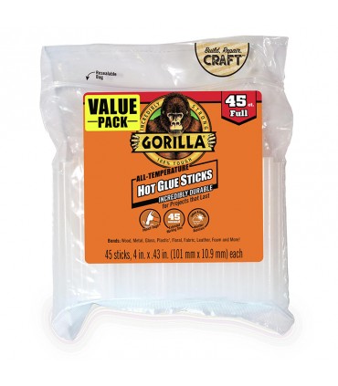 Gorilla Full Size Hot Glue Sticks - 4 inch x 0.43 inch