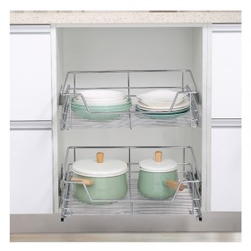 ecoWare Four Side Pull Out Basket with Undermount Organizer